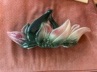 Vintage Hull Poinsettia Basket Planter with Twisted Handle 12 1/2 In X 3 1/2 — photo 2