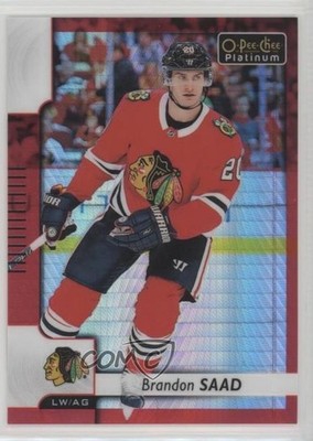 2017-18 O-Pee-Chee Platinum Red Prism 137/199 Brandon Saad #39 d4e