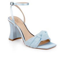 Women's Jewel Badgley Mischka Fayola Dress Knot Sandals Sky Blue Satin SZ 11