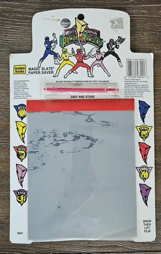 Vintage Mighty Morphin Power Rangers Magic Slate Paper Saver Toy 1994 Saban RARE