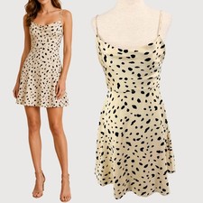 Revolve ASTR The Label Cowl Neck Animal Print Mini Slipdress