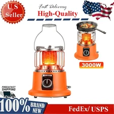 3000W 2 in 1 Portable Propane Heater Stove with Pot Stand for Camping
