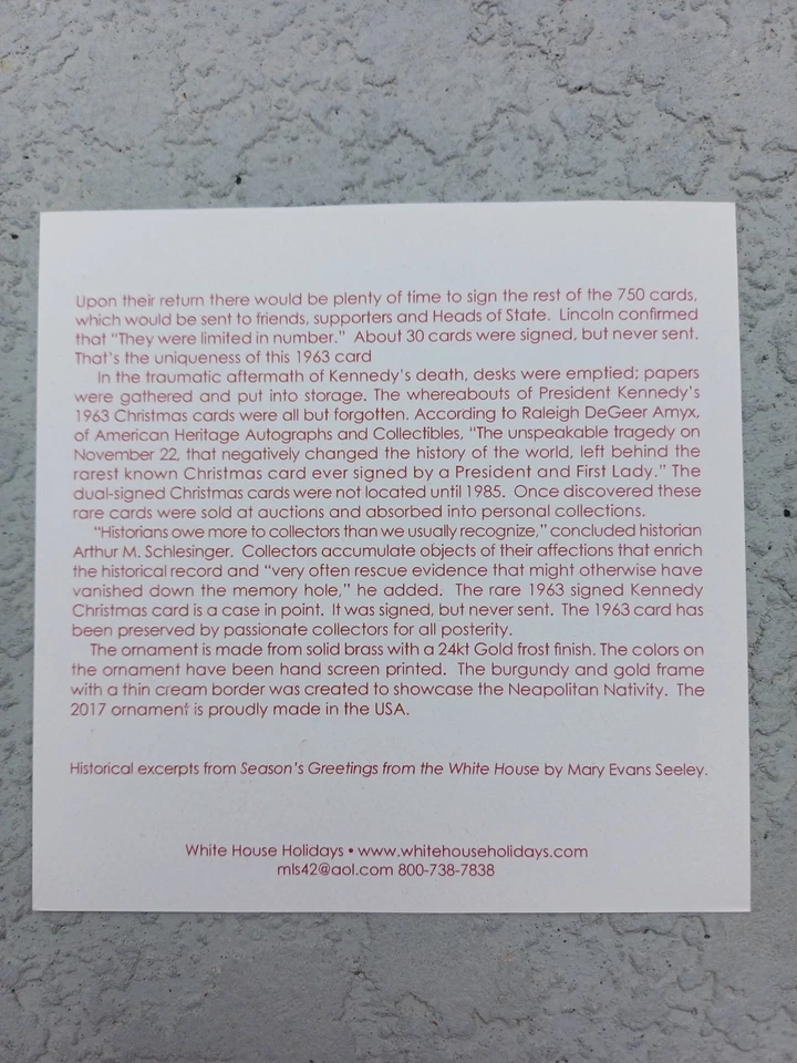 Casa Blanca Vacaciones 2017 Creche In The East Room adorno de Navidad nuevo en caja Foto 3 de 4