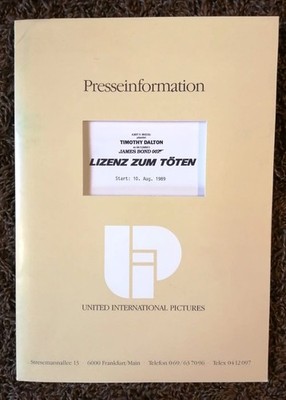 James Bond - Lizenz zum Töten - Presseheft - 1989 - Timothy Dalton