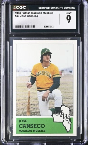1983 Fritsch Madison Muskies #13 Jose Canseco CGC 9