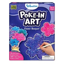 Creative Poke-in Art Flower Kit - DIY Craft for Kids Ages 4-9, Skill Development