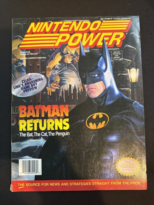 Nintendo Power May Volume #48 Batman Returns with Poster (32) Rare NES Collector