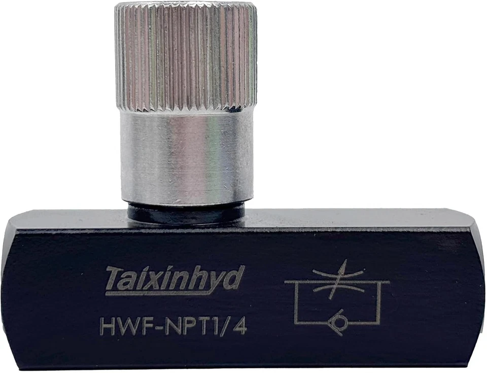 Válvula de aguja hidráulica NPT de 1/4 pulgada 5800 PSI válvula de retención de acelerador bidireccional Foto 2 de 4