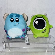 EUC Cuutopia 5" Monsters Inc. Mike and Sully Disney Pixar Mattel Squish Plushes