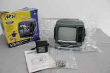 jWIN JV-TV1010 5 Analog Black/White TV AM/FM Radio Combo Portable Convenient