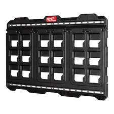 Milwaukee Tool 48-22-8497 Packout Lrg Wall Plate, Pp, 1 1/4 In L, Blk