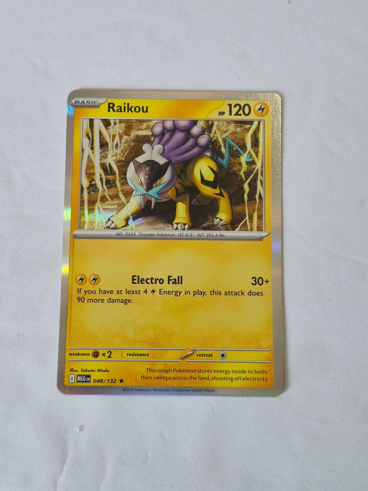 Raikou 048/132 Rare Mega Evolution Pokemon Holo Near Mint