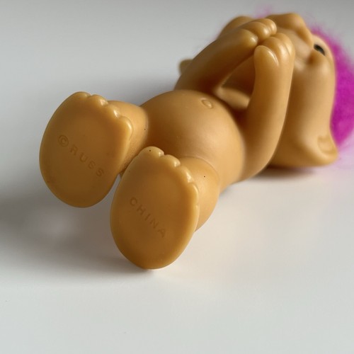 Vintage Russ Troll Doll 3” Figure Gonk Purple Hair No Clothes/Accessories 1990s - Picture 3 of 4