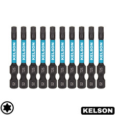 10 x T25 Torx 50mm 2" Impact Screwdriver Bits Magnetic 1/4" Universal KELSON