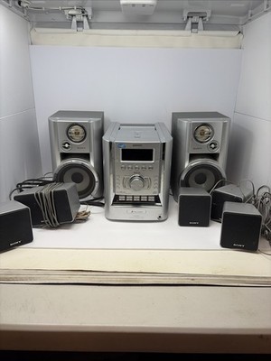 Sony CMT-HP7 Micro Hi-Fi Stereo System Matching Speakers 5 Disc Changers Tested