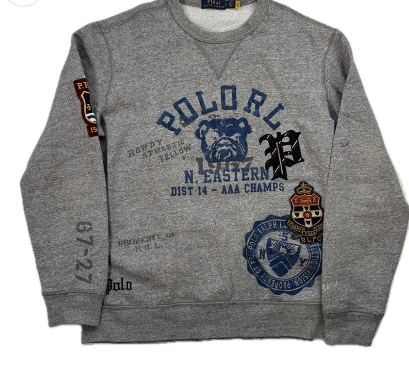 Very RARE Polo Ralph Lauren Bulldog Collegiate Patches & Embroidered - London.