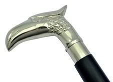 Antique Brass Vintage Eagle Style Wooden Walking Cane Stick Victorian Black Gift