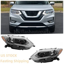Headlamps For Nissan Rogue 2017-2019 Headlights W/LED DRL Halogen LH+RH Set
