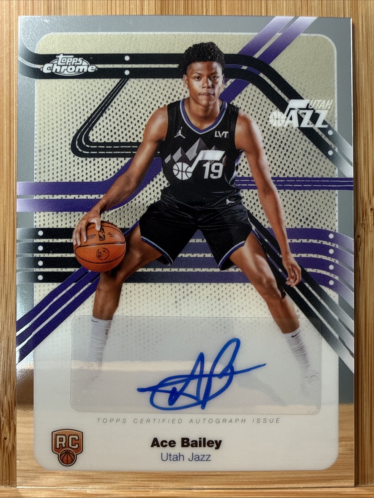 Ace Bailey (RC) 2025 Topps Chrome - Next Stop Signatures Rookie Auto #NS-AB Jazz