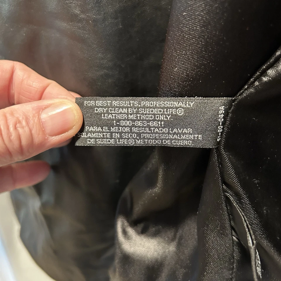 J. FERRAR Chaqueta Blazer Piel de Cordero Genuina Cuero Suave 3 Botones Negra Talla L Foto 4 de 4