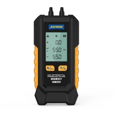 Digital Manometer Dual Port Air Pressure Gauge Meter HVAC/Gas Pressure Tester
