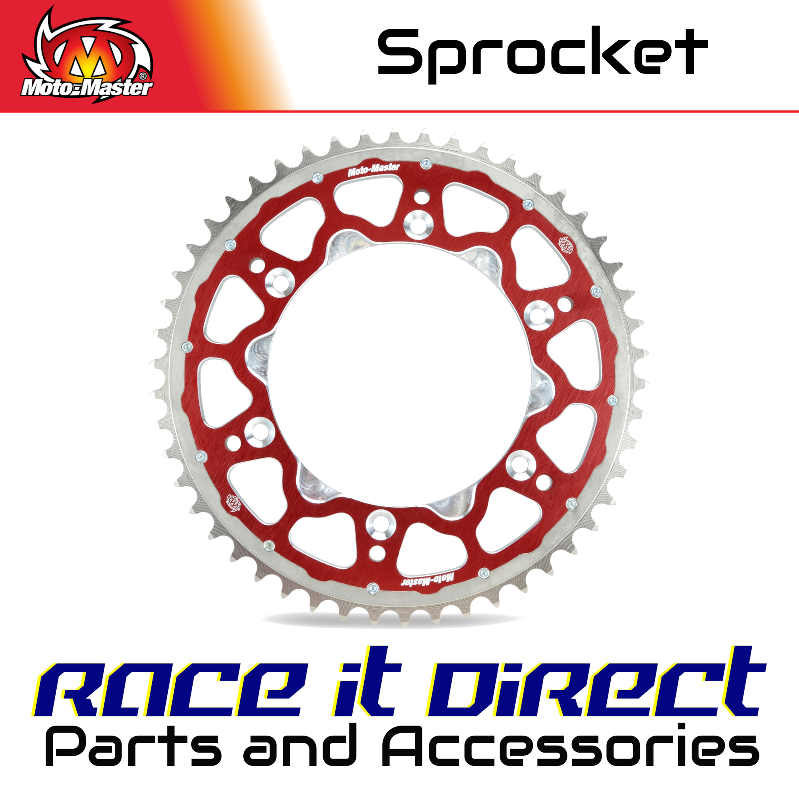 Sprocket for HONDA CRF 450 L 2019-2020 Rear Fusion Red 50T MotoMaster