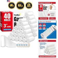 40 Pack Gauze Rolls, 3 in x 4.1 Yards, Gauze Wrap Roll for Wounds, Bandage W...