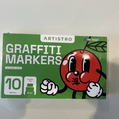 ARTISTRO 10 Jumbo Tip  Markers + 2 Metallic Colors Brand New