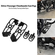Black MX Driver Passenger Floorboard Foot Pegs For Harley Touring Softail 86-25