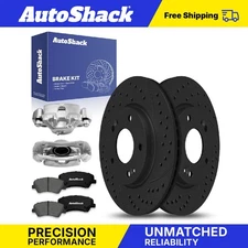 Front Drilled Slotted Brake Rotors Ceramic Pads Calipers for Kia Forte