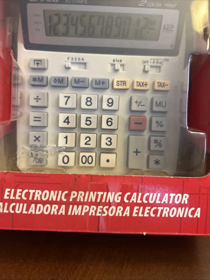 SHARP EL-1750P II Electronic 2 Color Printing Calculator NEW IN BOX - Image 4 of 4