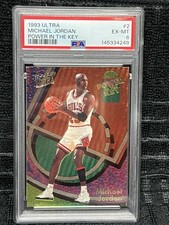 1993 Ultra Power In The Key Power In The Key #2 Michael Jordan PSA 6