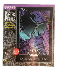 Vintage BATMAN RETURNS 300 Pieces Poster Puzzle NIB SEALED 1992 Golden 2X3 FEET