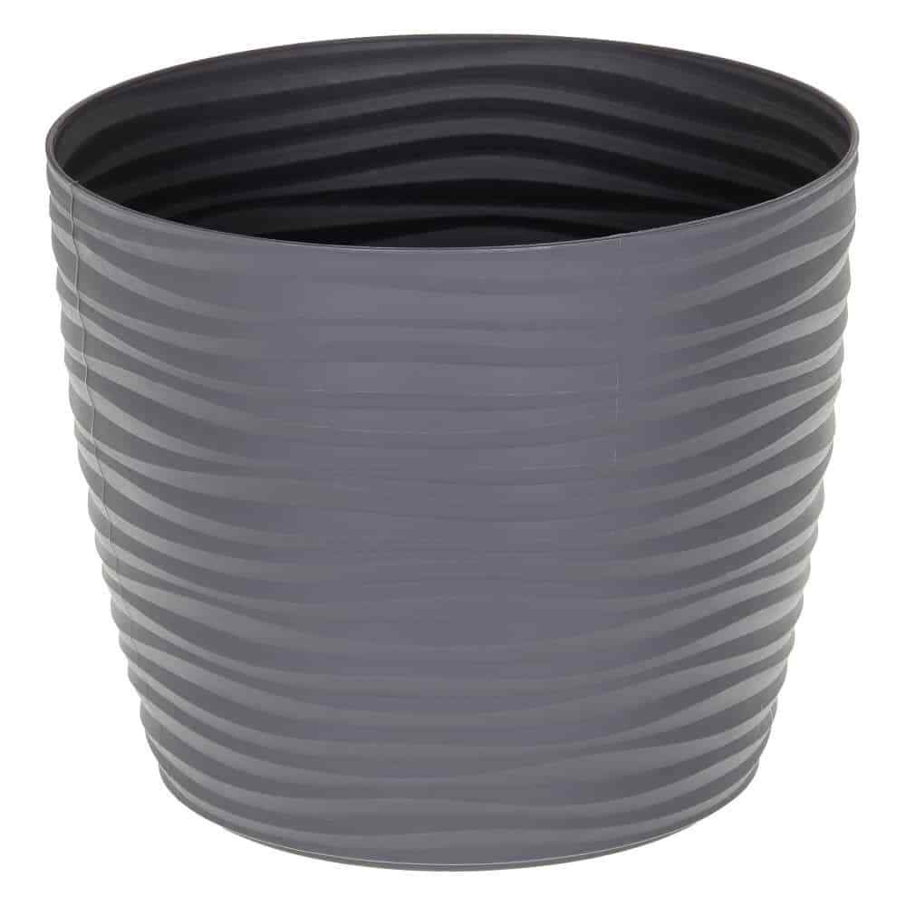 Round Plastic Plant Pot Cover 3D Effect Modern Decorative Indoor