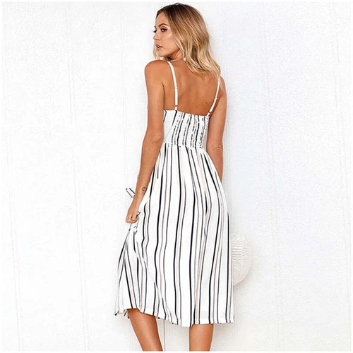 BOHO Womens Strappy Sun Dresses Summer Holiday Beach Midi Dress Plus Size 6-20 - Picture 73 of 83