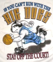 Can't Run W/ Big Dogs Stay Off Basketball Court Tee Shirt White L Xl 2x 3x Side Can't Run W/ Big Dogs Stay Off Basketball Court Tee Shirt White L Xl 2x 3x Side