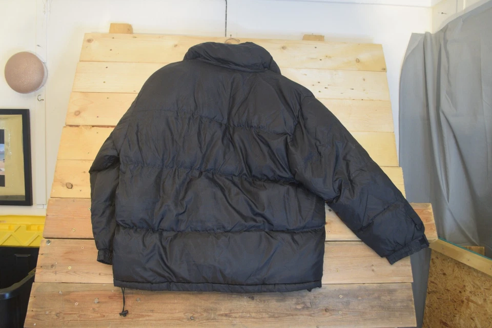 Vintage Brooklyn Xpress Mens Puffer Jacket XXL Black READ Zipper Damage - Image 4 of 4
