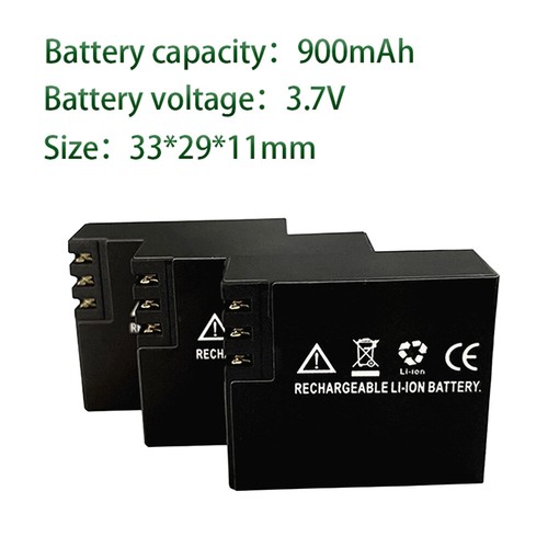 Confezione da 4 batterie agli ioni di litio 3,7 V 900 mAh + caricabatterie USB per SJ4000 e altre action camera - Foto 5 di 10