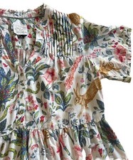 190 KELLY LOUISE JUDD Anthropologie Whimsical flannel Dress XS Snake Bunny !!