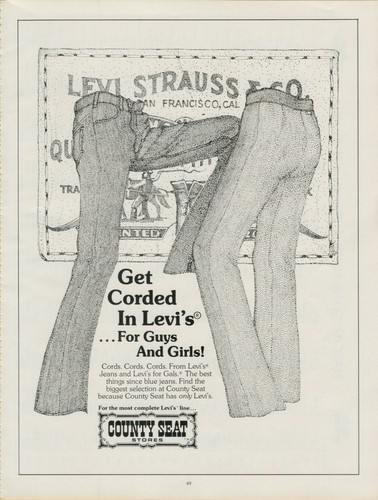 1976 Levi Strauss Levi's Cords Guys 
