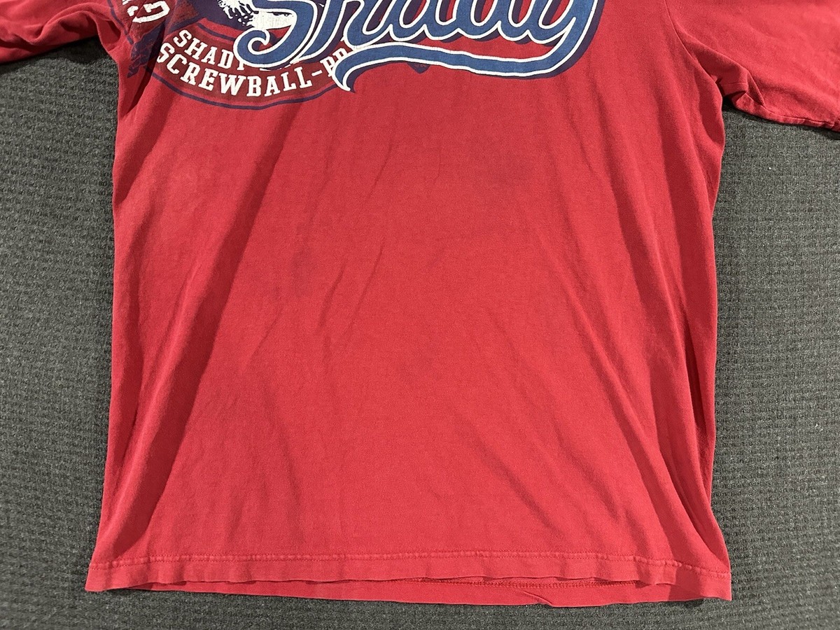 Shady Ltd T Shirt Medium Red Distressed Screwball Y2K Eminem