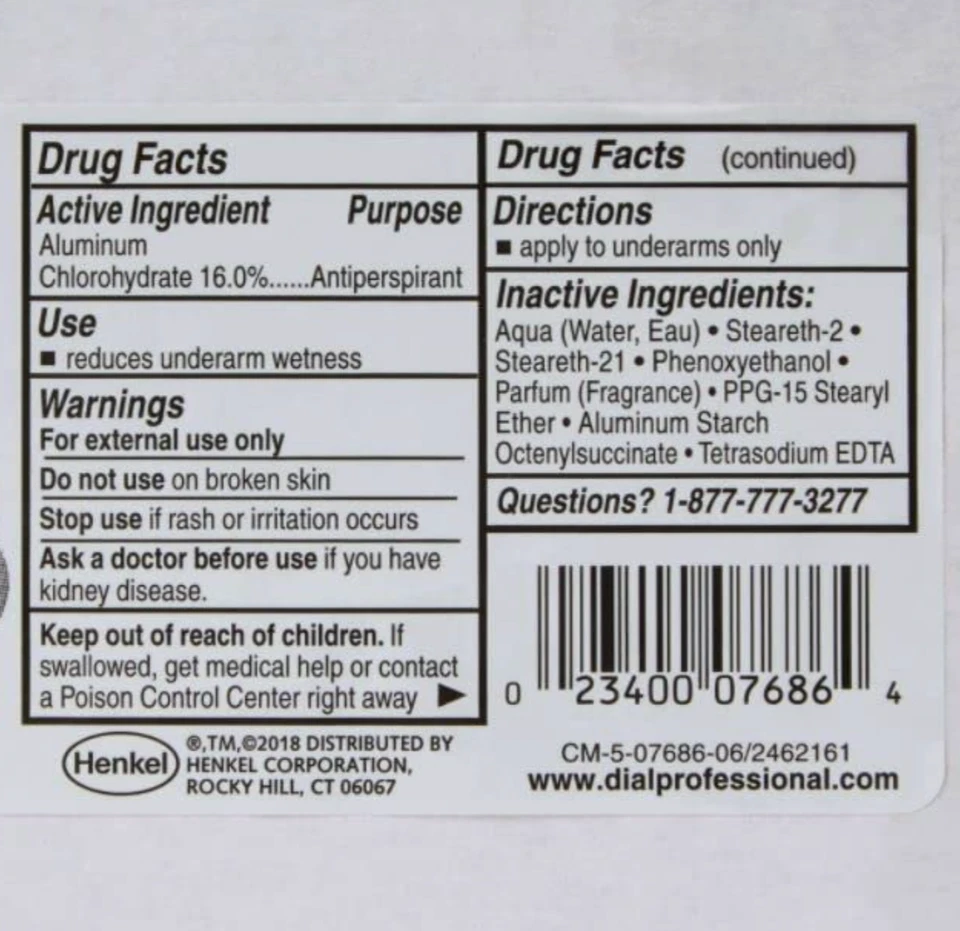 Desodorante antitranspirante Dial Crystal Breeze 1,5 oz - Estuche de 48 rollos Foto 3 de 3