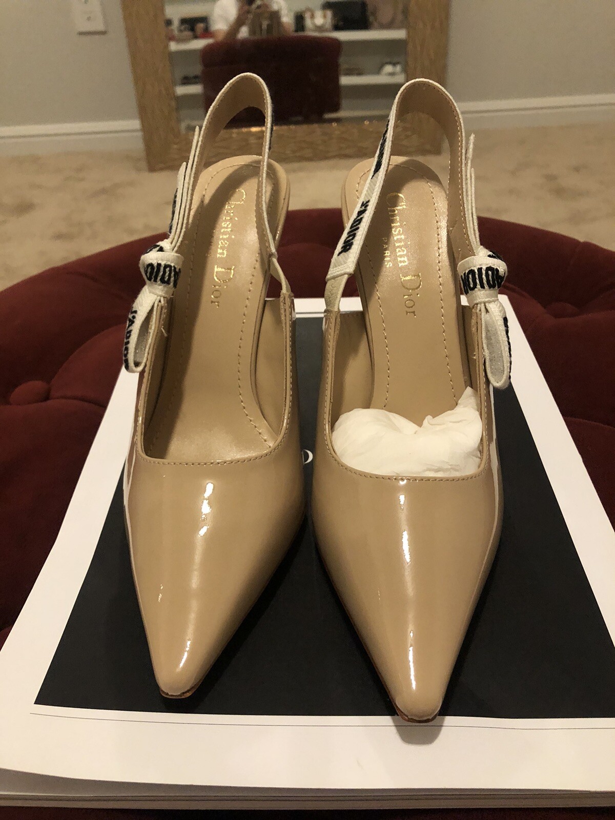 dior kitten heel slingback