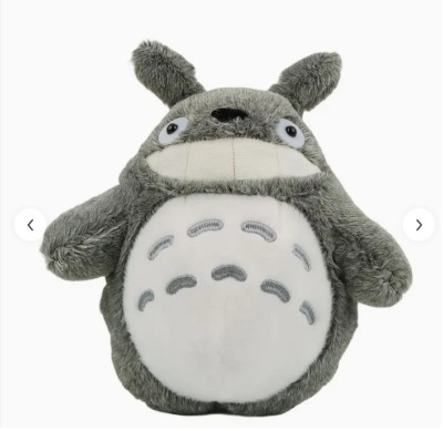 Cute My Neighbor Totoro Plush Studio Travel Smile LARGE Fluffy Toy Pillow Gray