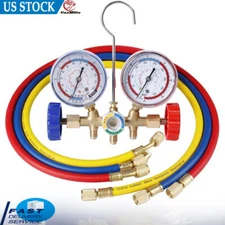 Manifold Gauge Set AC A/C Charging Hose Air Conditioner HVAC Charging Service