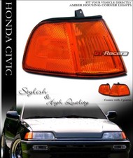 For 1990-1991 Honda Civic 2drcoupe Jdm Sport Amber Signal Parking Corner Lights