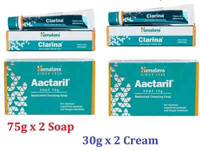 Himalaya Herbals AACTARIL SOAP 75gm 2 Pc + Clarina Cream ACNE PIMPLE 2 Pc 2026