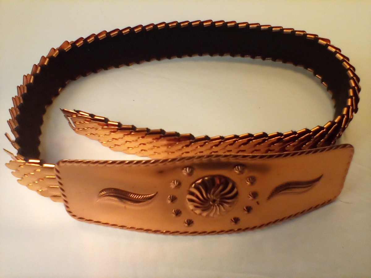 Vintage Stretch belt Gold Tone 22 display picture 2