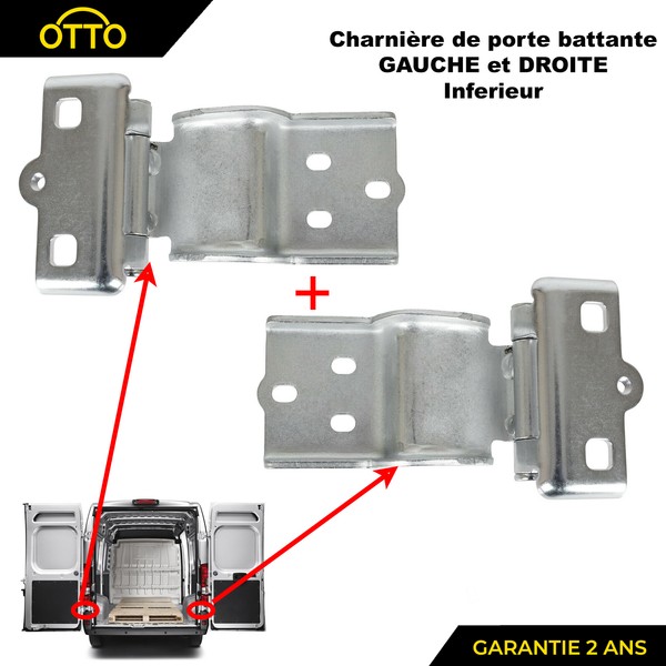 2X HintertüRscharnier Aluminium, TüRscharnier 180° FüR Boxer Jumper Ducato-image