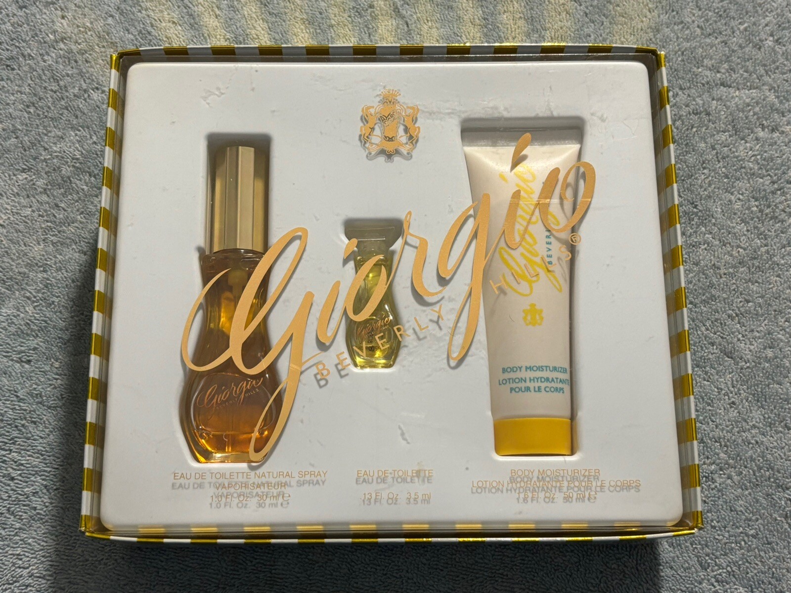 Beverly Hills 3 PC Gift Set 1oz EDT Spray 1.6oz Body